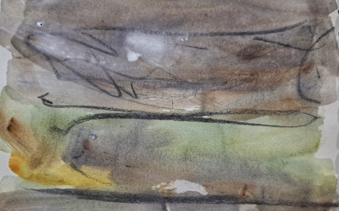 Richard Ironside watercolour sketches on the South Downs