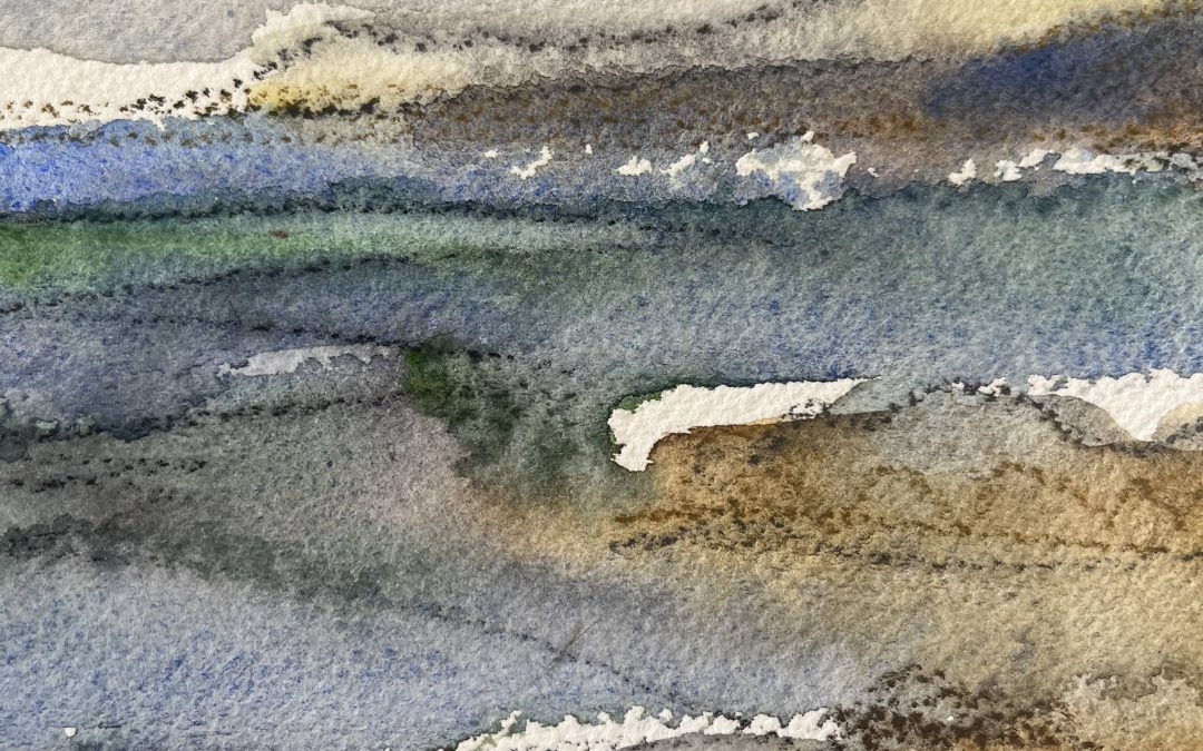 Recent sketches in Donegal. Watercolour and Art Graf water soluble blocks