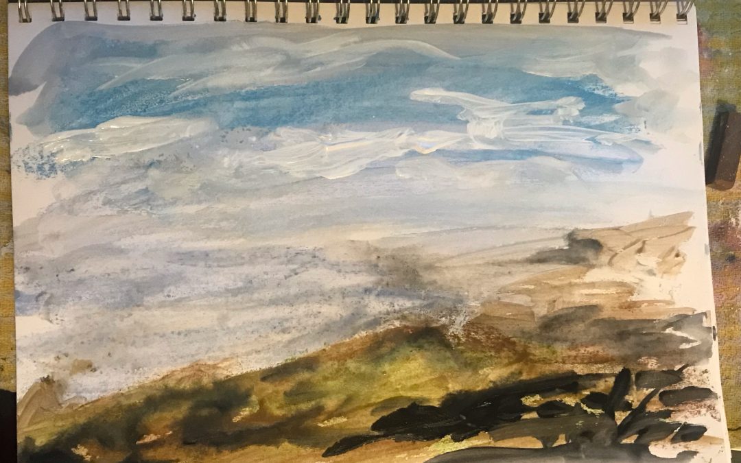 watercolour and pastel