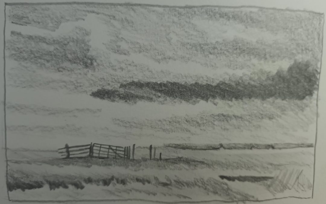 Second Edward Seago picture, swapped to a softer pencil. Love the way he uses counterpoint to position something dark against the light