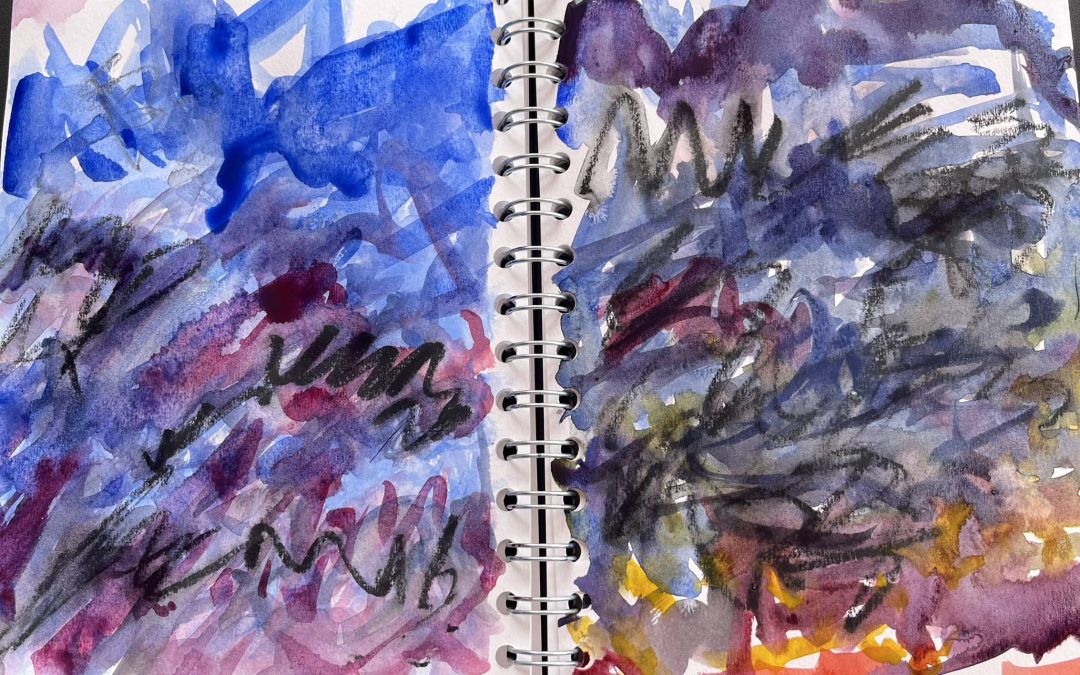 One of my favourite artists is Joan Michell. This is my attempt in watercolour to capture the intensity of her bold gestural strokes in 4 panels “Edrita Fried”. I love her affinity with Monet. Wish I could have seen the recent exhibition