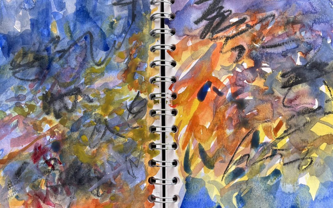 Second  two panels of “Edrita Fried” in watercolour