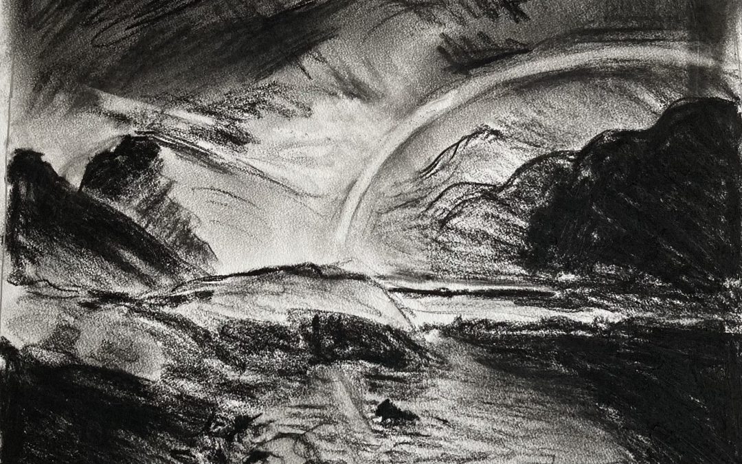 Charcoal Sketch after Turner’s “Buttermere Lake….”