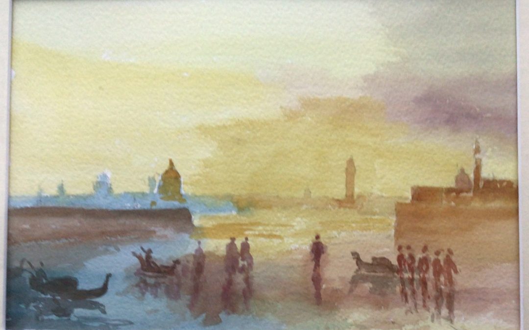 Here’s a watercolour after JMW Turner, I painted a year or two ago. I do occasionally study usually the impressionists, and try to work out how they did it. I’ve done this with JSSargeant, E Seago and E Wesson, and others.