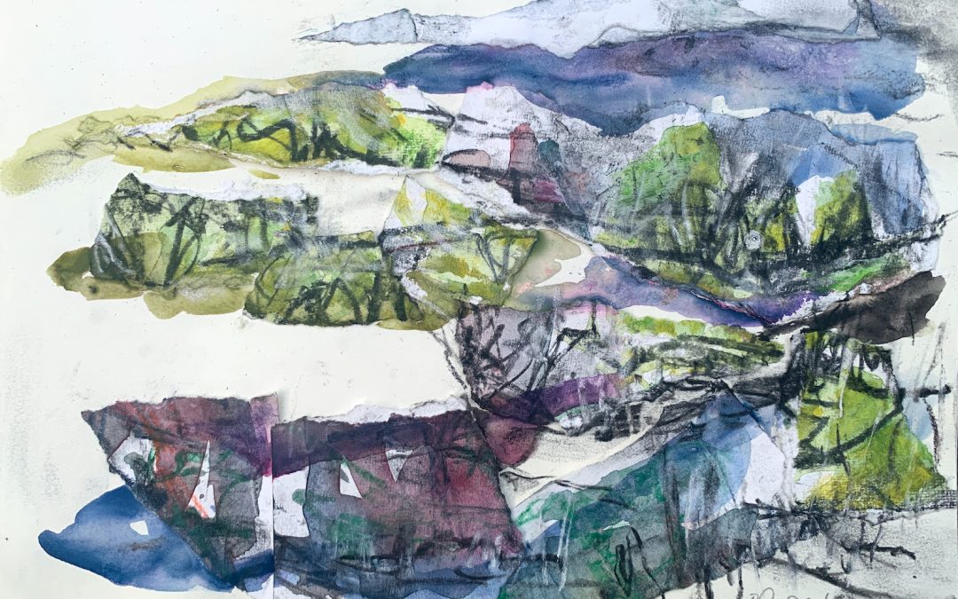 Sometimes I collage sketches that to play, to create something new.  It moves the landscape elsewhere.