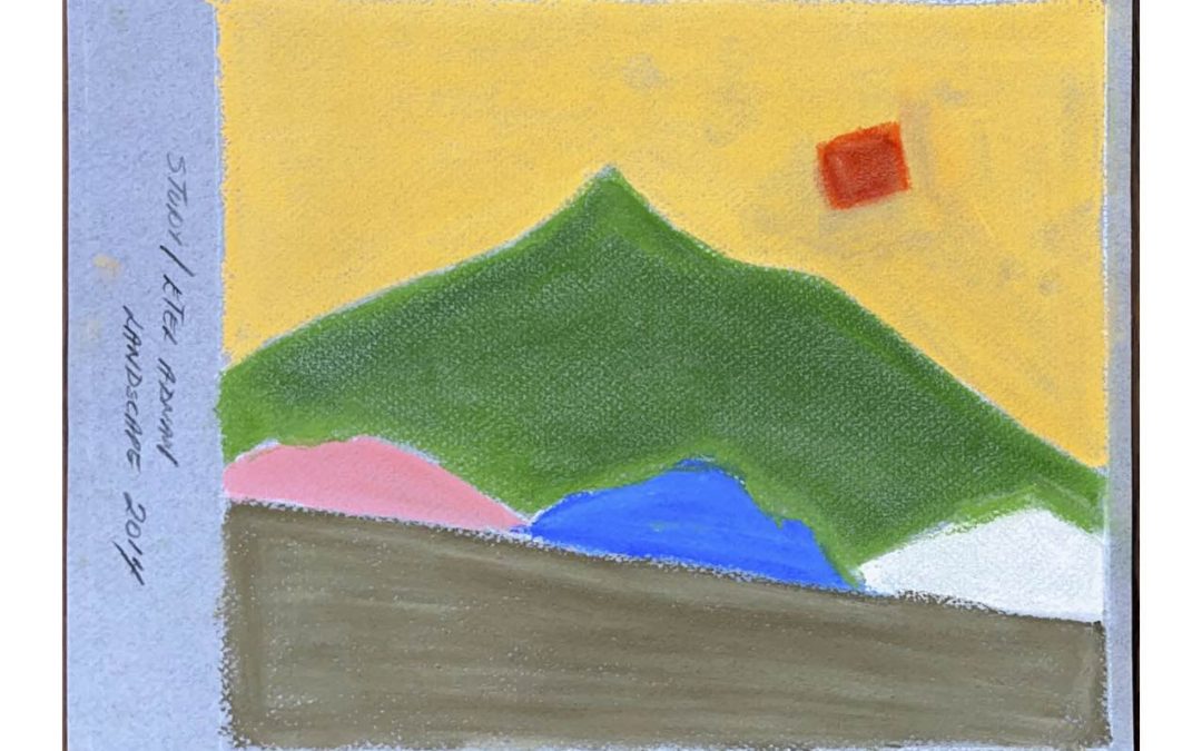 Study/Etel Adnan – Landscape 2014- pastels