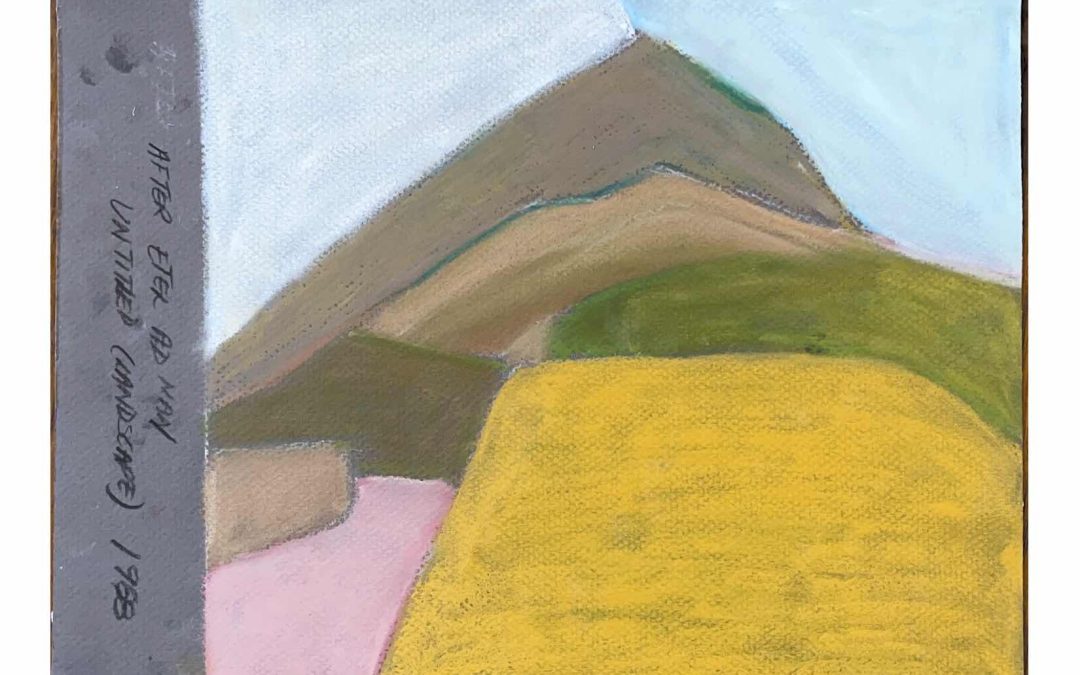 Study – Etel Adnan – Untitled (landscape) 1988 – oil pastels