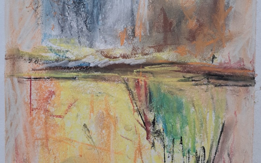 Same Joan Eardley – Summer Field. Pastels on paper