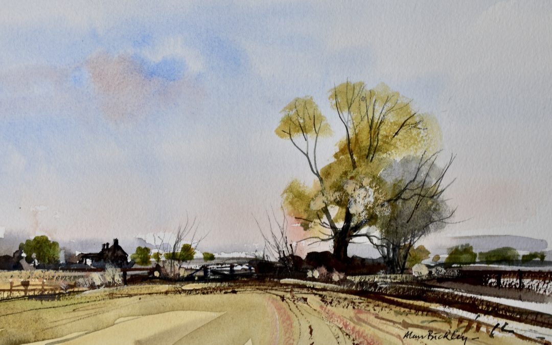 After Edward Seago, my own composition adopting Seago’s ‘direct approach’ to painting with watercolour, W&N watercolour block 11x15in NOT.
