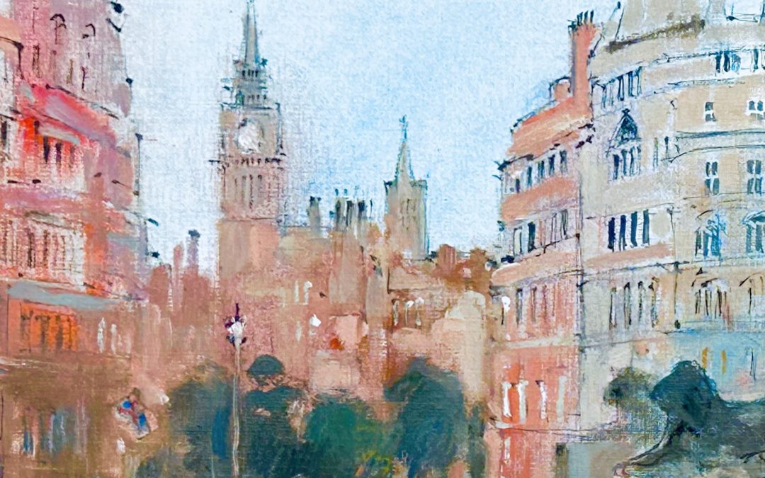 My own style of this well known London landmark. Painted on a Jackson’s linen/MDF board using thinned down oil paint as an experiment, almost as I would apply watercolour. 40x50cm.