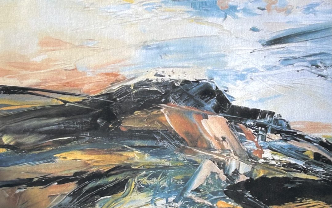 Painting knife with 50/50 mix of linseed oil and Shellsol T, Wallace Seymour oils on Jackson’s Belle Arti board, 40x50cm