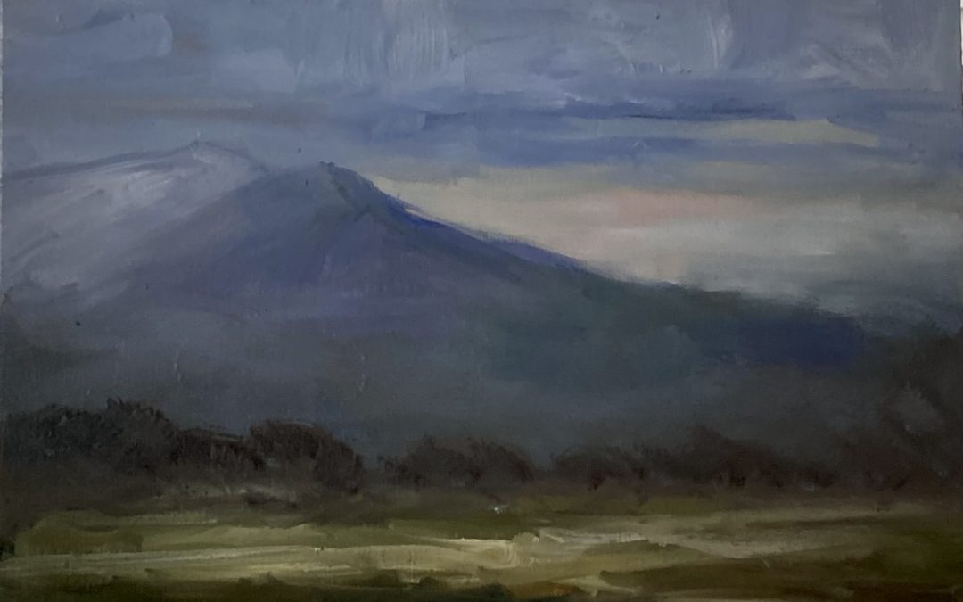 Early winter morning by the Connecticut River.  Done at home from memory/looking at sketches