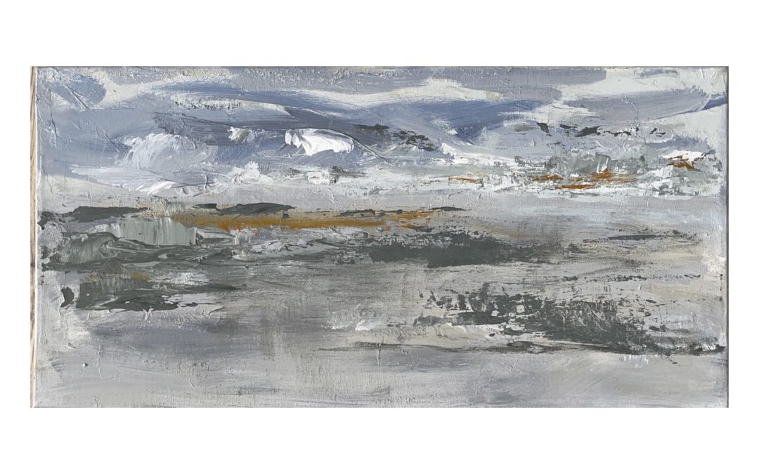 Decided, in the end, to turn this upside down…….acrylic….