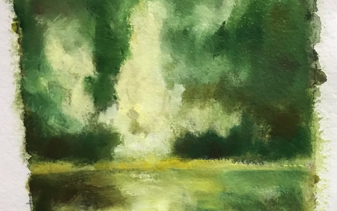 Failed watercolour on Khadi paper, then enhanced? with oils