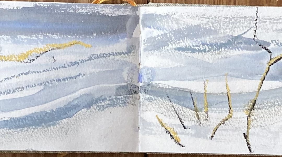 same spot looking across the Brook at snow shadows