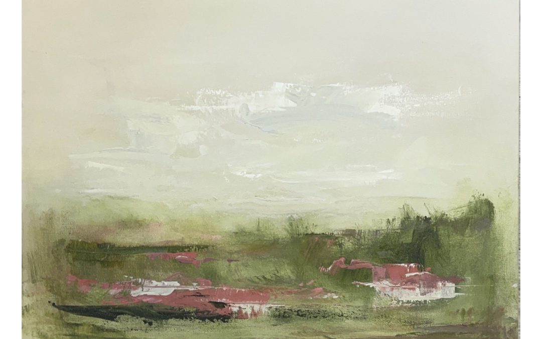 Still with the manganese blue, which gives a green that will be handy for Spring meadows, if it ever arrives in these parts…..acrylic.