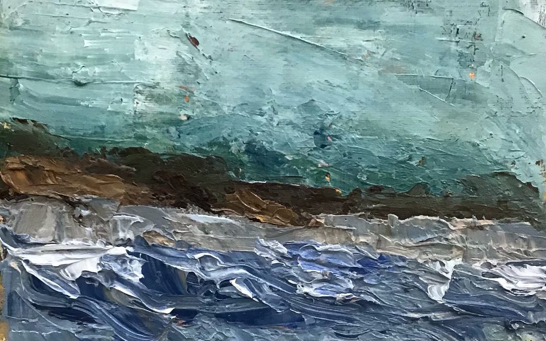 Water Everywhere. Heavy Impasto with palette knife