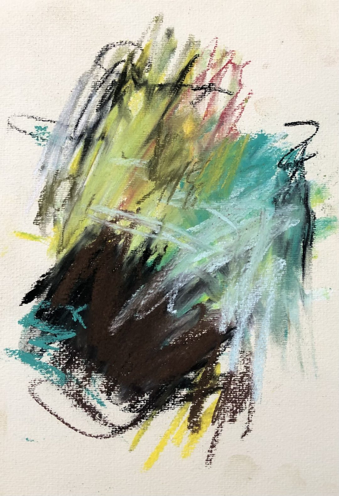 Transcription of a Joan Mitchell untitled pastel drawing. Loved pulling ...