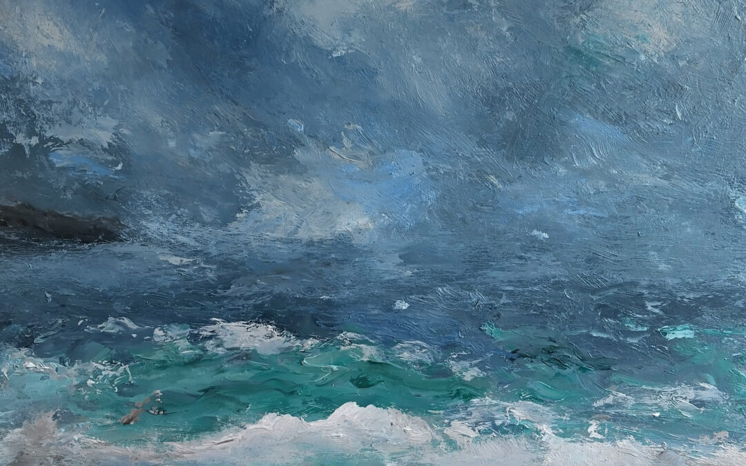 September Sea. Painted not looking at the original sketch