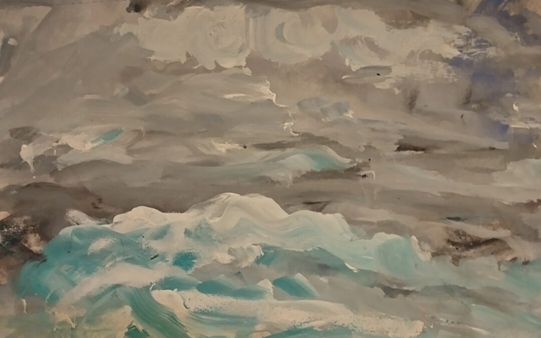 Sketch Atlantic ocean last week’s storm