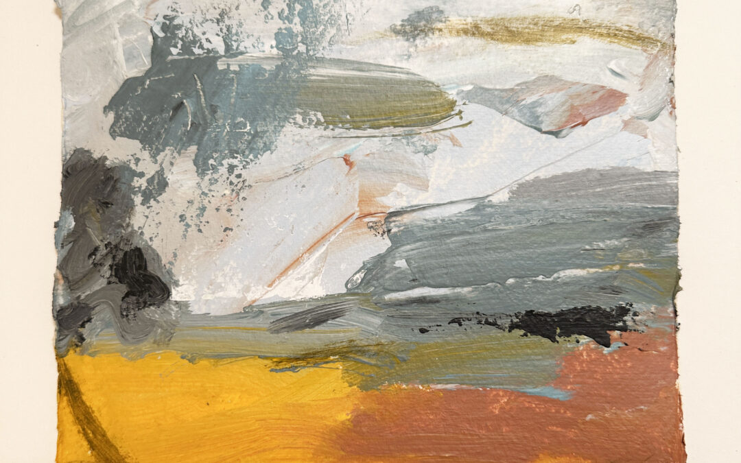 An example of acrylic on Khadi 320 gsm paper 21 x 21 cm