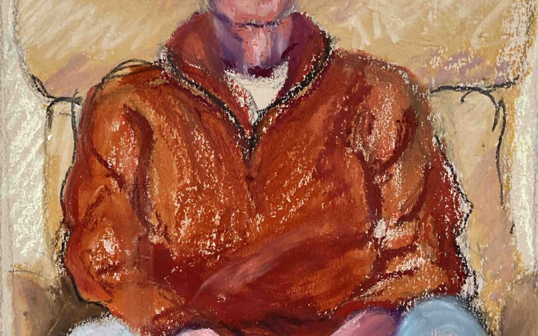 My third study, this one from a “selfie” rather than from life.
Wow, this was a real challenge for me. Firstly in trying to stick to the 30  minutes and secondly in the application of the pastel, particularly with small marks. I do feel that I made progress and that the third study was more effective, though I don’t know whether that is because it was from a photo rather than from life.