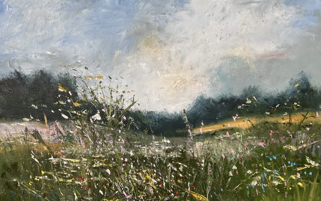 This is the last painting I did – it’s quite recent, a remembering of the summer. It’s 60x 80 in oil mostly splurged on with a palette knife ( ok, so added, scraped off, added again, until I got fed up with it).  I would love your thoughts, you all are such a great bunch of people to offer a critique. Ps – It’s good to be back here..!