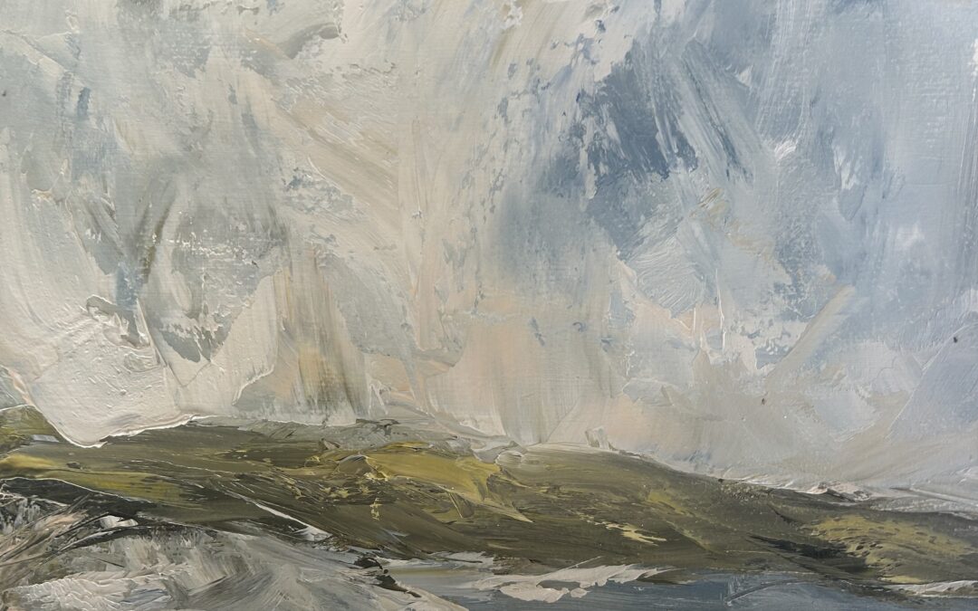 After making my fast sketches I put this together in my garage studio. I am blessed to live by the beach. Once again, went fast and tried not to think too hard.