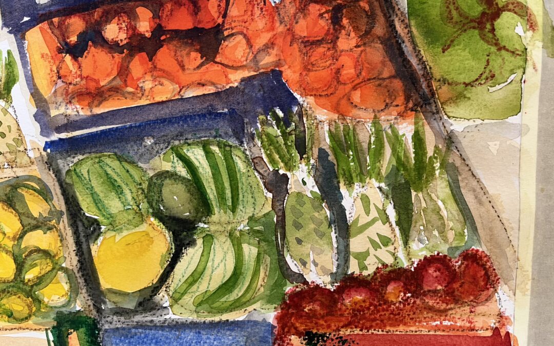 Watercolour experimental sketch