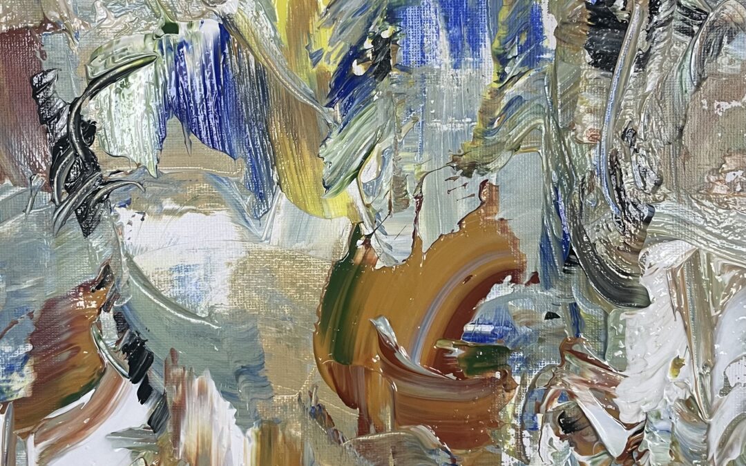 My painting to use up all the colours on the pallette, a bit wild but good to to try new colours for me, Thank you again.