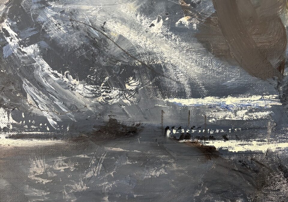 My first post, rubbed down, scraped and upended before being overlaid with an entirely different outcome. I can’t say I enjoyed the exercise but there are aspects I quite like now